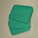 Replacement Lids fits Pyrex 3-Cup Glass Food Storage Container Bowls, (7.75 x 5.75-Inch) Plastic Rectangle Lids Covers for Pyrex 7210-PC, Airtight & Leakproof (4-Pack, Turquoise) (Turqoise)