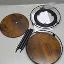 Lazy Susan Organizer, Rotating Spice Rack, 2 Tier Spice Turntable Organizer, Industrial Turntable Spice Holder, for Kitchen Countertop and Cabinet, Compact and Versatile, Rustic Brown SR22BR