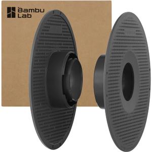 Bamboo Lab Reusable Filament Spool,Universal Detachable Refillable Empty Spool for A1,P1S,X1C,AMS(Lite),90 High Temperature Plastic Reel,3D Printer Filament Refill Roll Replacement,Black