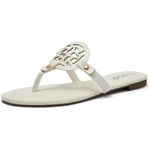 katliu Women's Flat Sandals Flip Flop Sandals Comfortable Dressy Thong Sandals, 9