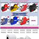 2 Line Price Gun Labels, 4 Packs Total 16,000 Pcs Blank Price and Date Gun Labels for 2 Line Price and Date Gun, Suitable for MX6600, MX6602, YH689, and Most Other 2 Line Price Guns (White)