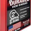 Samsill Durable 2 inch 3 Ring Binder, D Ring Binder, 100% Recycled Chipboard, Red