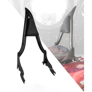 HDBUBALUS Motorcycle Sissy Bar Passenger Backrest Compatible With Harley Touring Road King Road Glide Street Glide Electra Glide Road King 2009-2025 (Black-22inch)