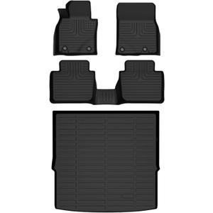 All Weather Floor Mats and Cargo Liners Set Fit for Mazda CX-50 (Not for Hybrid) 2023 2024 2025 TPE Car Mats Waterproof Anti-Slip Rubber Trunk Liners CX-50 Accessories