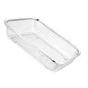 Food Strainers Flour Sifter Stainless Steel Colander Strainer Metal Mesh Vegetable Fruit Colander Kitchen Food Washing Basket Drain Bowls for Home Restaurant Sink Basket