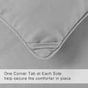 COHOME Premium Queen Size Comforter, All-Season Quilted Down Alternative Duvet Insert, Luxury Hotel GentleSoft Comforter with Anti-Clump Tech & 8 Tabs - Reversible - Light Grey 88 x88 inches