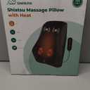 Boriwat Back Massager with Heat, 3D Kneading Massage Pillow for Back, Neck, Shoulder, Leg Pain Relief Deep Tissue, Gifts for Women Men Mom Dad (Black)