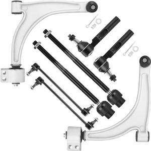 Front Lower Control Arm Suspension Kit Fit for Chevrolet Malibu 2005-2012 Pontiac G6 2005-2010 Saturn Aura 2007-2009 with Ball Joint Tie Rods K620180 K620179-8 pcs