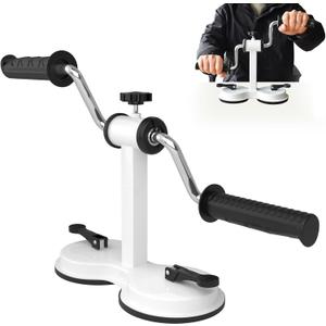 Upgraded Arm Bike for Rehabilitation Exercise for The Elderly, Physical Therapy Equipment, Designed for Arm and Shoulder, Adjustable Resistance, 2 Industrial Suction Cups, White