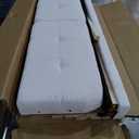 KEIKI Full Size Upholstered Platform Bed Frame with Cute Rabbit Ear Shaped Headboard and Pocket, for Boys and Girls, Platform Bed with Guardrail and Slats, No Box Spring Required, Easy Assembly, Beige