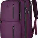 MATEIN Travel Backpack for Women, Extra Large 40L Carry on Backpack with USB Charge Port, Water Resistant College Bag Computer Bag Gifts for Women & Men Fits 17.3 Inch Laptop, Purple
