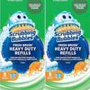 Scrubbing Bubbles Toilet Bowl Wand Cleaner Refills, Fresh Brush Heavy Duty Cleaner Toilet Refill Pads, Removes Limescale & Odors, Citrus Scent, 8 Count (Pack of 2)