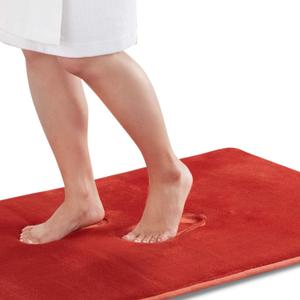 Genteele Memory Foam Bath Mat Non Slip Absorbent Super Cozy Velvet Bathroom Rug Carpet (20 inches X 32 inches, Autumn Glaze)