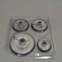 Gas Stove Burner Caps Set, Cooker Hat Set Suitable for Most Gas Stove Burners, 1 Large, 1 Small, 2 Middle