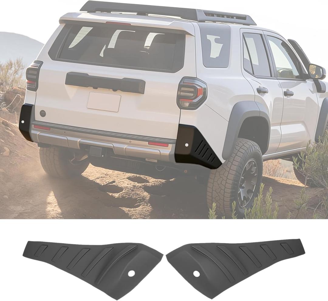 Rear Bumper Protector for 2025 2026 Toyota 4Runner (Exclude SR5) Rear Bumper Guards Corner Cover Soft TPE Material for 2025+ 4 Runner Car Exterior Accessories