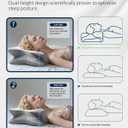 Cervical Neck Pillow for Side & Back Sleepers, Ergonomic Memory Foam Pillow for Sleep Apnea, Neck Pain Relief, Neck Support Pillow with Washable Pillowcase