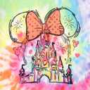 CM C&M WODRO Magical Kingdom Shirt Baby Girl Magic Castle Bow Tie-Dye T-Shirt Kids Fairy Tale Short Sleeve Summer Tee Tops(Tie-Dye 2,18-24 Months)