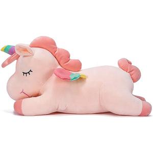 Unicorn Stuffed Animal, Soft Unicorn Plush Hugging Pillow Toy Gifts for Kids (Pink, 23.6 in)