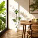 4ft Dracaena Marginata Artificial Plant, 3-Heads Faux Dragon Tree