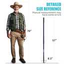 WIKER 57 Inch Professional Garden Hoe, Heavy Duty Weeding Tool with Pre-Sharpened Blade, Fiberglass Long Handle for Effortless Soil Cultivation and Weed Removal