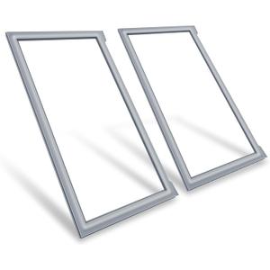 2PK Upgraded 42.13"x16.93" W10830055 Refrigerator French Door Gasket Compatible with Whirlpool Maytag KitchenAid Kenmore Refrigerator Door Seal W10163991 W10191105 W10443238 AP6027230 PS11759512 Gray