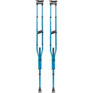 Air-Crutch Lightweight Walking Crutch, Adult Crutches for Walking with Comfortable Underarm Pads and Ergonomic Grips, Adjustable Height 4'7"-6'7", 300 lb Capacity, Blue