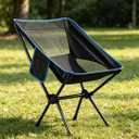 Wind Tour Portable Camping Chair Backpacking Chair - The 4th Generation Ultralight Folding Chair - Compact, Lightweight Foldable Chairs for Hiking Mountaineering, BeachMesh Black