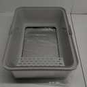 6" Enclosed Stainless Steel Cat Litter Box with Lid Extra Large Litter Box for Big Cats and Bunnies