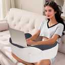 Reading Pillow, Lap Desk Pillow for Laptop, Lap Desk with Cushion, Memory Foam Gaming Pillow for Gaming, Reading, Working, Bed, Sofa, Floor, Car (Gray)