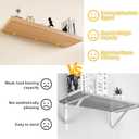 22" Hidden Heavy Duty Floating Shelf Brackets (2 Pack), Black, Modern Style, Wall Mount, Supports Up to 450 lbs, Ideal for Living Room, Kitchen, Bathroom, Office