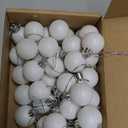 BBTO Glitter Christmas Balls Ornaments White Snowball Ornaments Set Mini Plastic Xmas Hanging Seasonal Decoration for Christmas Tree Winter Decor Party Wedding Supplies(48 Pcs, 1.2 Inch)