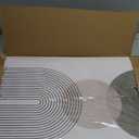 Sage Green Boho Wall Art Set of 3, Minimalist Framed Wall Art Geometric Line Leaf Sun Moon Beige Green Canvas Artwork Paintings, Abstract Botanical Boho Room Decor, Office, 12"x16"