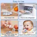 Silicone Nibble Freezer Tray (3 Pack), Kingkam Baby Breastmilk Popsicle Molds, Baby Fruit Feeder Teether Tray, Breast Milk Teether Pop Maker for Homemade Baby Food