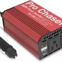 Pro Chaser 400W Power Inverters for Vehicles - DC 12v to 110v AC Car Inverter Converter, USB-A, PD 65W USB-C Ports, Dual AC Adapter for Air Compressor Laptops