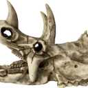 kathson Large Resin Dinosaur Triceratops Skull Dcor Aquarium Decoration Reptiles Hideout Fish Tank Ornament Home Landscape Decor