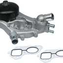 Water Pump Kit with Metal Gasket and Thermostat for 07-20 Chevy Silverado 1500 Tahoe Avalanche Suburban, 07-17 GMC Sierra 1500 Yukon XL Savana, 07-14 Cadillac Escalade, Hummer, 4.8L 5.3L 6.0L, AW6009