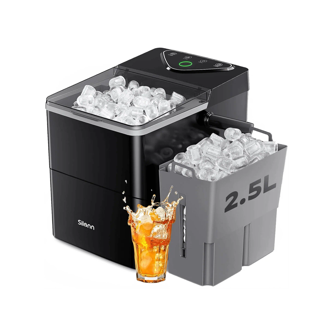 Silonn Countertop Ice Maker, 9 Cubes in 6 Mins, 2.5L Basket, Self-Cleaning, LED Touch