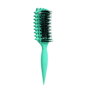 Curl Defining Brush for Curly Hair, Flexible Detangling and Styling Brush, Reduces Frizz and Pulling, Perfect for Wet & Dry Hair Care (GREEN)