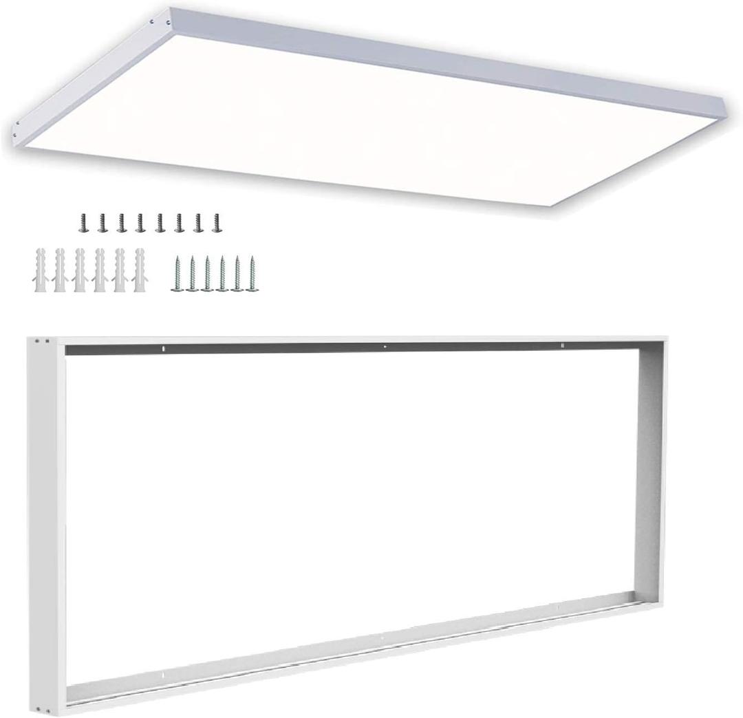 10 Pack 2x4 Surface Mount Kit Aluminum Frame for 2x4 LED Flat Panel Light, Not Included LED Panel Light