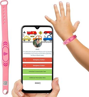 Smart Bands for Kids if Lost, Child Safety ID Wristband, NFC Bracelet for Children, Smart Medical ID Band, Lost Kids ID Bracelet, Disney Essentials for Kids