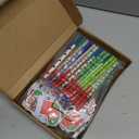 Cholemy 72 Pcs Christmas Sticky Note and Pens Set 36 Winter Holiday Notepad 36 Ballpoint Pens with Ribbon Gingerbread Santa Snowman Stationery Gifts Goodie Bag Fillers Classroom Reward(Cute Style)