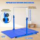 MARFULA Gymnastic Bar with 4 ft Inner Width 5 ft Adjust Height for Kids Kip Bar with 350 lbs Gymnastic Training Equipment for Kids 3-15 Years Home and Club Use, 4Ft Base Length + 5Ft Height