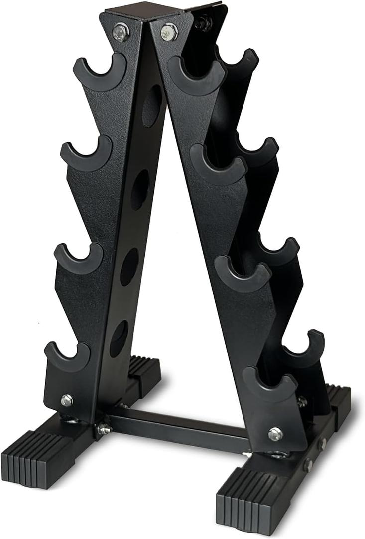 Dumbbell Rack, A-Frame Home Gym Weight Storage Rack, Heavy Duty Dumbbell Stand for Strength Training Workout (4 Tier)