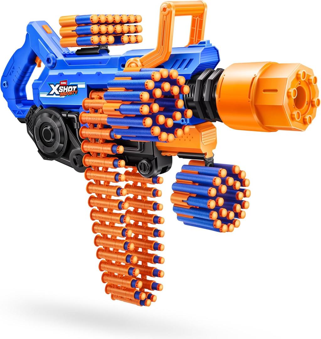 XSHOT Insanity Smoking Barrel Blaster with 72 Air Pocket Technology Darts by ZURU, Dart Blaster with Smoking Mechanism Outdoor Toy for Boys and Girls, Teens and Adults Aged 8+