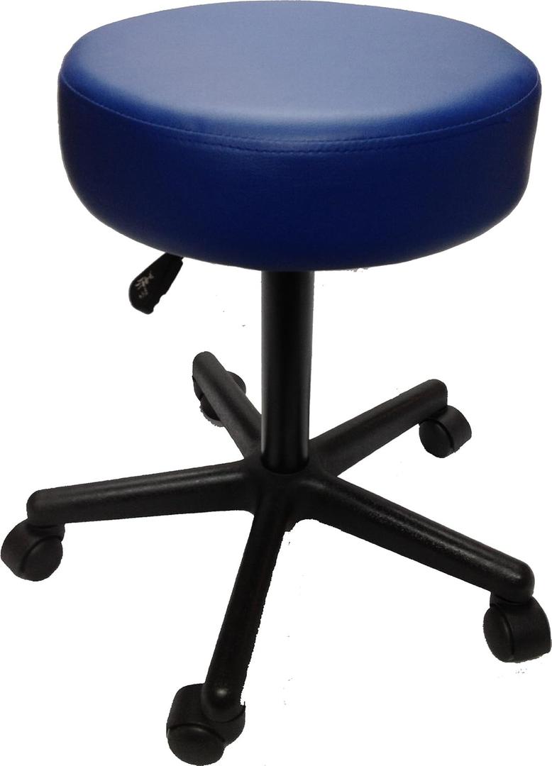 Adjustable Rolling Pneumatic Stool for Massage Tables, Examination Tables and Physician's Office Use by Clinical Health Services, Inc. (Royal Blue)