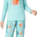 Trendy Tie Dye Spiral Pajamas for Girls 2-Piece Soft Long Sleeve & Pants PJ Set Jammies Size 6-18