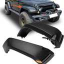 Front Fender Flares Fit for 20072017 Jeep Wrangler JK with Side Marker Lights and Turn Signals 2-Piece Set of Matte Black Textured Off-Road Fender Flares