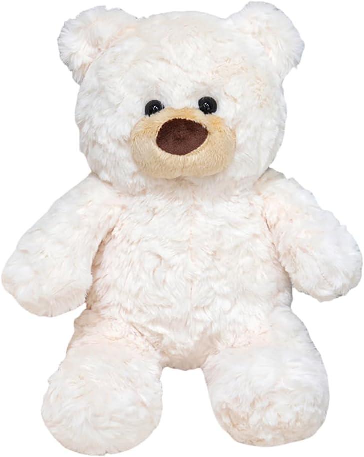 10inch Teddy Bear Stuffed Animal, Soft Teddy Bear Plushie Toys, Birthday Christmas Valentine's Day Gifts for Kid Boys Girls (White)