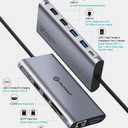 UtechSmart USB C Hub, 3 HDMI Docking Station Triple Display 12 in 1 USB C Laptop Adapter with 4K HDMI PD3.0 SD TF Card Reader Gigabit Ethernet for MacBook Pro/Air/M1/M2 & Windows