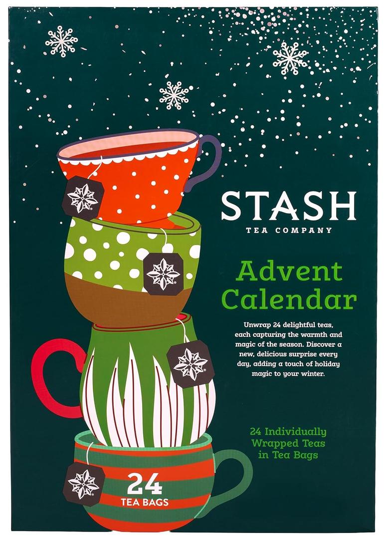 STASH Tea Advent Calendar 2025  24 Days Holiday Tea Sampler & Variety Pack  Black, Green and Herbal Teas